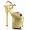 Pleaser - FLAMINGO8092G Sandale à bride à la cheville, Pole dance chaussures - Chaussures de pole dance - Couleur or Product image